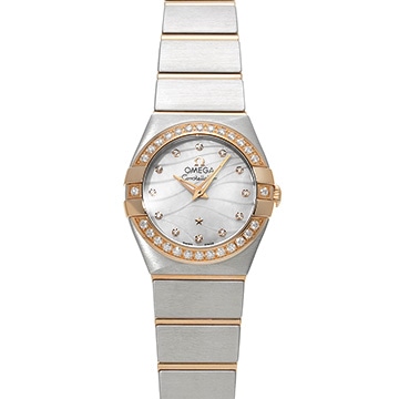 オメガ コンステレーション クォーツ 123.25.24.60.55.012 ホワイトシェル/ダイヤモンド レディース 時計 【新品】【wristwatch】