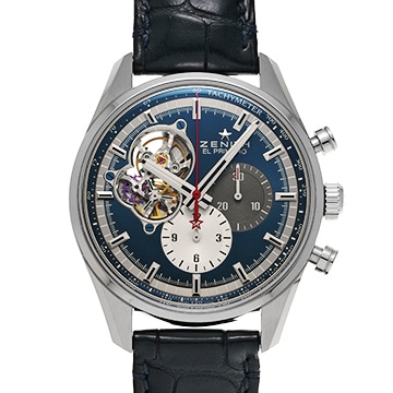 ゼニス クロノマスター エル・プリメロ オープン 03.2040.4061/52.C700 ブルー/スケルトン メンズ 時計 【中古】【wristwatch】