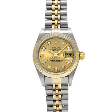 ロレックス デイトジャスト 79173G シャンパン/ダイヤモンド レディース 時計 【中古】【wristwatch】