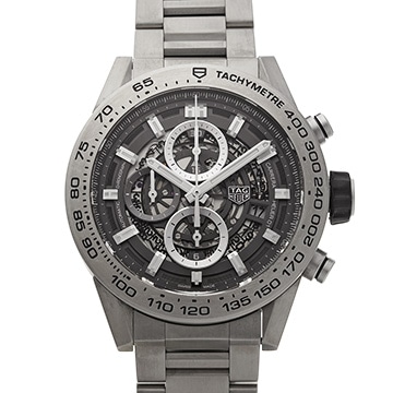 タグ ホイヤー カレラ キャリバーホイヤー01 クロノグラフ グレーファントム CAR2A8A.BF0707 スケルトン メンズ 時計 【中古】【wristwatch】