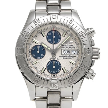 ブライトリング クロノ スーパーオーシャン A1334011/G549 シルバー/ブルー メンズ 時計 【中古】【wristwatch】