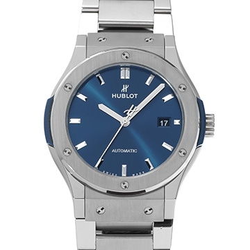 ウブロ クラシックフュージョン チタニウム ブルー 542.NX.7170.LR ブルー メンズ 時計 【中古】【wristwatch】