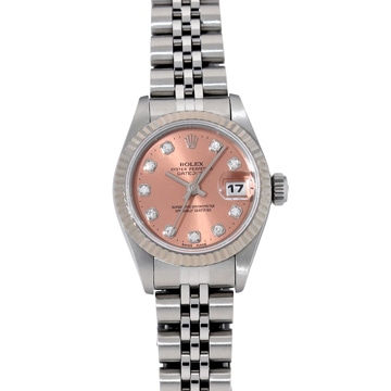 ロレックス デイトジャスト 69174G ピンク/ダイヤモンド レディース 時計 【中古】【wristwatch】