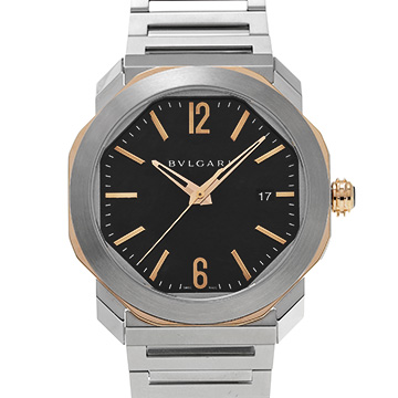 ブルガリ オクト ローマ OCP41SG ブラック メンズ 時計 【中古】【wristwatch】