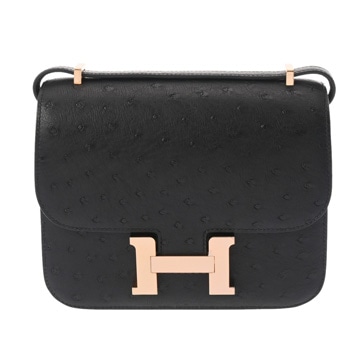 エルメス コンスタンス3 18 ミロワール ブラック オーストリッチ レディース バッグ 【未使用】【bag】