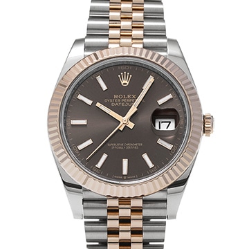 ロレックス デイトジャスト 41 126331 チョコレートブラウン メンズ 時計 【中古】【wristwatch】