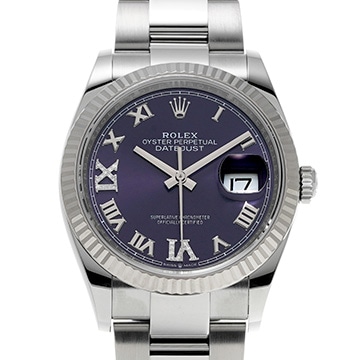 ロレックス デイトジャスト 36 126234 オーベルジーヌ/ダイヤモンド メンズ 時計 【中古】【wristwatch】