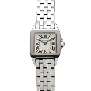 カルティエ サントス ドゥモワゼル SM W25064Z5 ホワイト レディース 時計 【中古】【wristwatch】