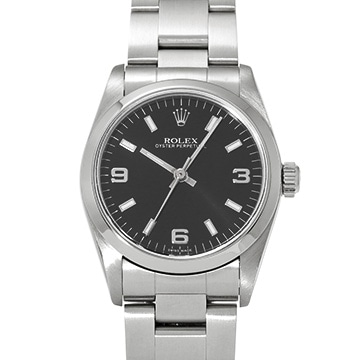 ロレックス オイスターパーペチュアル 77080 ブラック ユニセックス 時計 【中古】【wristwatch】