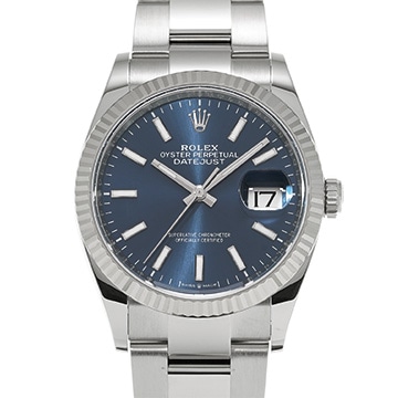 ロレックス デイトジャスト 36 126234 ブライトブルー メンズ 時計 【中古】【wristwatch】