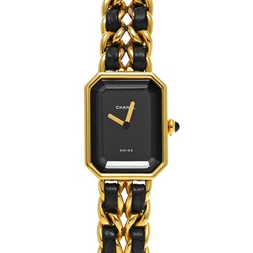 シャネル プルミエール M H0001 ブラック レディース 時計 【中古】【wristwatch】