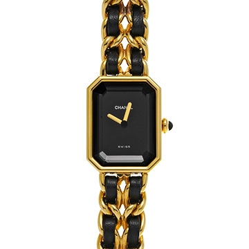 シャネル プルミエール M H0001 ブラック レディース 時計 【中古】【wristwatch】