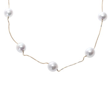 タサキ ステーションパール ロング ネックレス  8-9ｍｍ ゴールド K18イエローゴールド YG レディース ジュエリー 【中古】【jewelry】