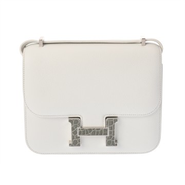 エルメス コンスタンス3 18 ミロワール ニューホワイト エヴァーカラー/アリゲーターリセ レディース バッグ 【中古】【bag】
