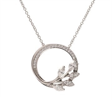 ティファニー ビクトリア ヴァインサークル ネックレス シルバー Pt950プラチナ レディース ジュエリー 【中古】【jewelry】