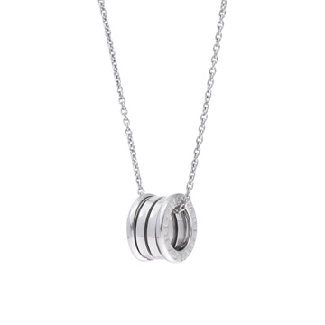 ブルガリ B-ZERO1 ネックレス シルバー K18ホワイトゴールド WG ユニセックス ジュエリー 【中古】【jewelry】