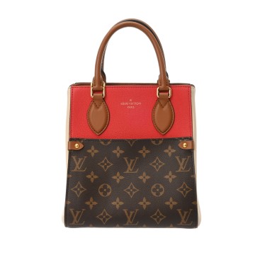 ルイ ヴィトン モノグラム フォールドトート PM スリーズ/クレーム/ノワール M45389 カーフ/モノグラムキャンバス レディース バッグ 【中古】【bag】