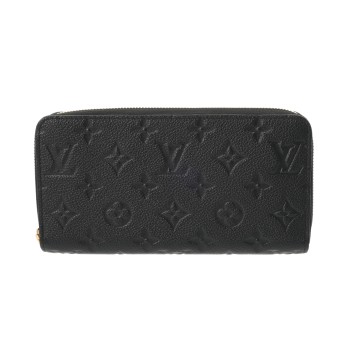ルイ ヴィトン モノグラムアンプラント ジッピーウォレット ノワール M61864 レザー ユニセックス 財布 【中古】【purse】