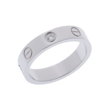 カルティエ ミニラブリング #47 1PD シルバー CRB4050547 K18ホワイトゴールド WG レディース ジュエリー 【中古】【jewelry】