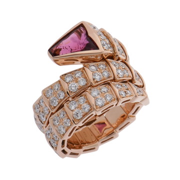 ブルガリ セルペンティヴァイパー リング #M ゴールド 347594 K18ピンクゴールド PG レディース ジュエリー 【中古】【jewelry】