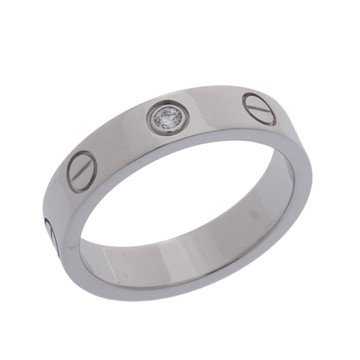 カルティエ ミニラブリング #47 1PD シルバー K18ホワイトゴールド WG レディース ジュエリー 【中古】【jewelry】