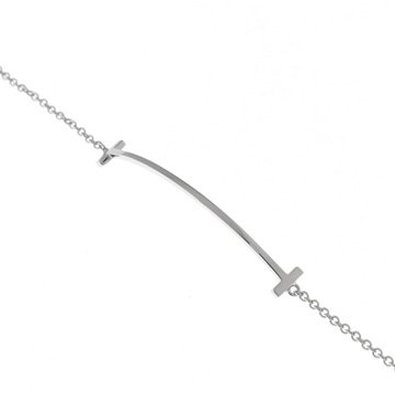 ティファニー Tスマイル ブレスレット シルバー K18ホワイトゴールド WG レディース ジュエリー 【中古】【jewelry】