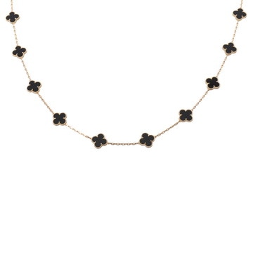 ヴァン クリーフ&アーペル ヴィンテージアルハンブラ ロングネックレス 20P ゴールド K18イエローゴールド YG レディース ジュエリー 【中古】【jewelry】