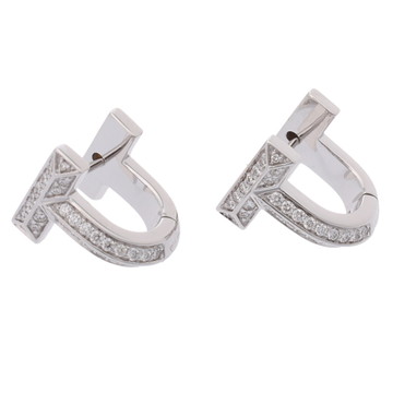 ティファニー Tワンハギー ピアス シルバー K18ホワイトゴールド WG レディース ジュエリー 【中古】【jewelry】