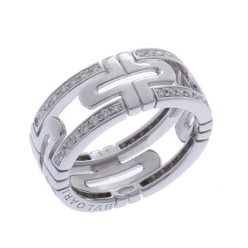 ブルガリ オープンパレンテシ リング #51 シルバー 342024 K18ホワイトゴールド WG レディース ジュエリー 【中古】【jewelry】