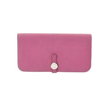エルメス ドゴン ロング ローズパープル トゴ ユニセックス 財布 【中古】【purse】