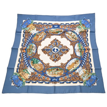 エルメス カレ90 L ENTENTE CORDIALE マルチカラー シルク100％ レディース 【中古】【other】