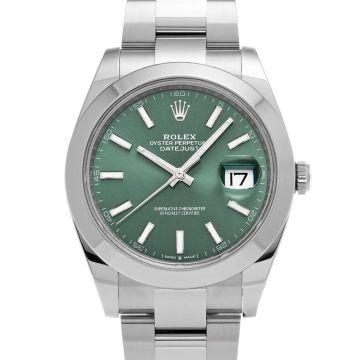 ロレックス デイトジャスト 41 126300 ミントグリーン メンズ 時計 【新品】【wristwatch】