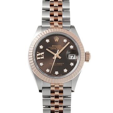 ロレックス レディ デイトジャスト 279171G チョコレートブラウン/ダイヤモンド レディース 時計 【新品】【wristwatch】