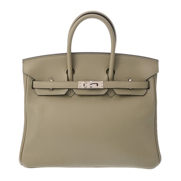 エルメス バーキン 25 セージ ヴォースイフト レディース バッグ 【中古】【bag】