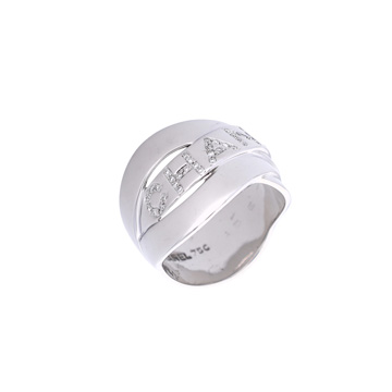 シャネル ココクラッシュリング ミニ #46 シルバー K18ホワイトゴールド WG レディース ジュエリー 【中古】【jewelry】