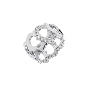 カルティエ Cドゥカルティエ リング #49 シルバー K18ホワイトゴールド WG レディース ジュエリー 【中古】【jewelry】