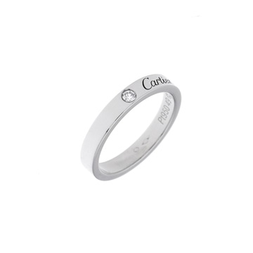 カルティエ Cドゥ リング #49 1PD シルバー B4051349 Pt950プラチナ レディース ジュエリー 【中古】【jewelry】