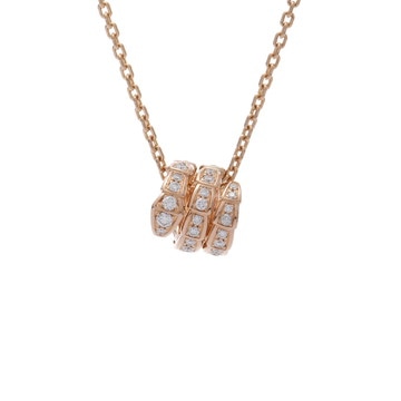 ブルガリ セルペンティヴァイパー  ネックレス ダブルコイル ゴールド K18ピンクゴールド PG レディース ジュエリー 【中古】【jewelry】