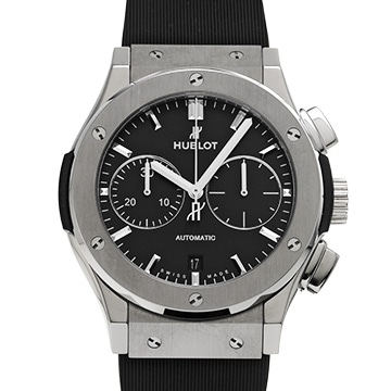 ウブロ クラシックフュージョン チタニウム クロノグラフ 521.NX.1171.RX マットブラック メンズ 時計 【中古】【wristwatch】