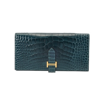 エルメス ベアン スフレ ヴェールボスフォール アリゲーターリセ レディース 財布 【中古】【purse】