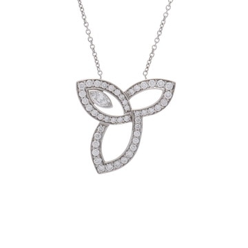 ハリー ウィンストン リリークラスター ネックレス  シルバー PEDPMQRFLC Pt950プラチナ レディース ジュエリー 【中古】【jewelry】