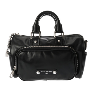 ルイ ヴィトン キーポル カーゴ バンドリエール 25 2WAY ブラック M13988 カーフレザー ユニセックス バッグ 【中古】【bag】