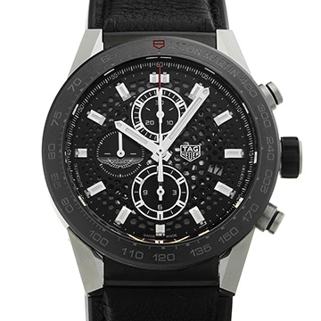 タグ ホイヤー カレラ キャリバー ホイヤー01 クロノグラフ アストンマーティン CAR2A1AB.FT6163 ブラック メンズ 時計 【中古】【wristwatch】