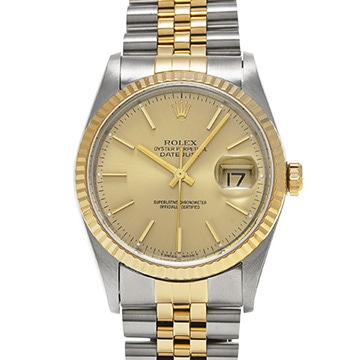 ロレックス デイトジャスト 16233 シャンパン メンズ 時計 【中古】【wristwatch】