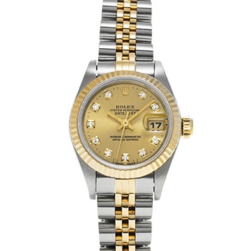 ロレックス デイトジャスト 69173G シャンパン/ダイヤモンド レディース 時計 【中古】【wristwatch】