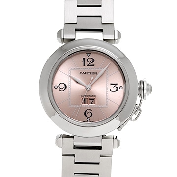 カルティエ パシャC ビッグデイト W31058M7 ピンク ユニセックス 時計 【中古】【wristwatch】
