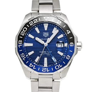 タグ ホイヤー アクアレーサー キャリバー7 GMT WAY201T.BA0927 ブルー メンズ 時計 【中古】【wristwatch】