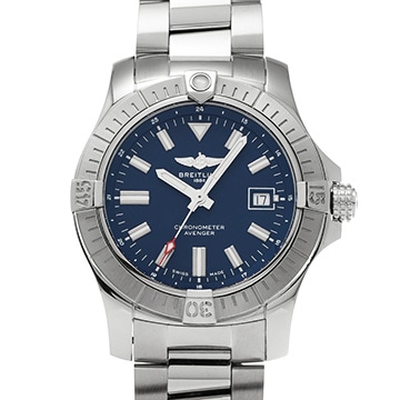 ブライトリング アベンジャー オートマチック 43 A17318101C1A1 ブルー メンズ 時計 【中古】【wristwatch】