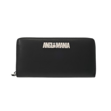 ヴィヴィアンウエストウッド ラウンドファスナー アングロマニア ブラック レザー ユニセックス 財布 【未使用】【purse】