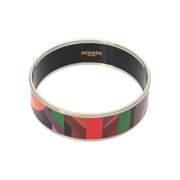 エルメス エマイユ GM マルチカラー/シルバー金具 エナメル レディース ジュエリー 【中古】【jewelry】